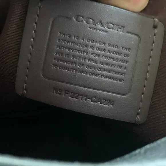 Coach Alice Crossgrain Leather Satchel Crossbody Bag Zip Up Double Handles Black - Picture 12 of 13